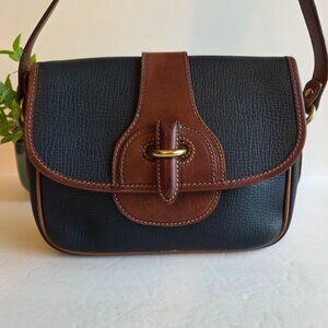 EUC & HTF Vintage Coach Dakota Rider Bag (#4200) in Navy with Tan Bridle Trim